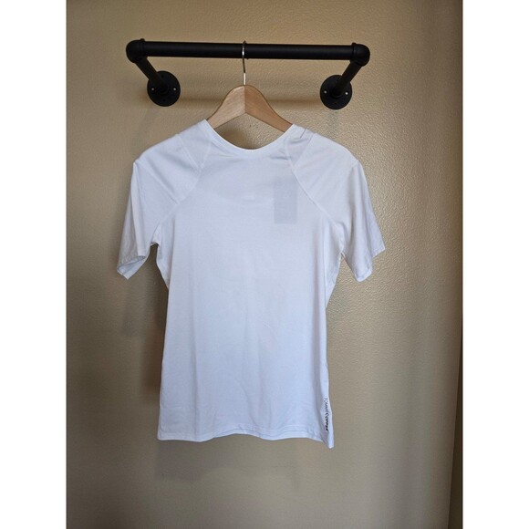 Tommie Copper white compression short sleeve shirt women's size large NWT - Picture 1 of 9